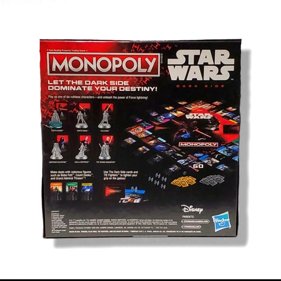 Monopoly Disney Star Wars Dark Side Edition Board Game for Families  / K… - Picture 2 of 3